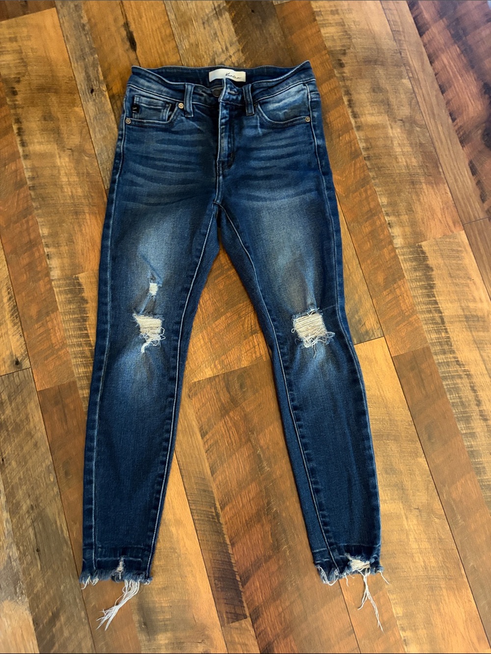 KanCan Dark Blue Distressed Skinny Jeans